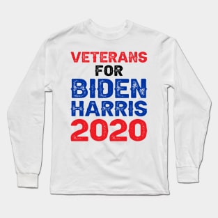 Veterans For Biden Harris 2020 Long Sleeve T-Shirt